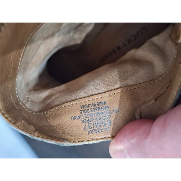 Lucky Brand Adalan Leather Snake Print Ankle Booties/Pre-owned, Sz. 6.5M - Picture 9 of 9